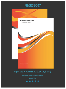 Prospectus Publicitaire A6 (modèle ou exemple à personnaliser en ligne)