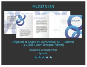 Modèle de dépliant publicitaire que vous pouvez personnaliser en ligne.