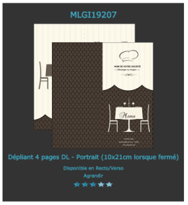 Modèle disponible en ligne, parfait pour promouvoir votre restaurant.