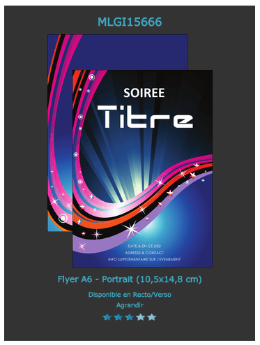 Prospectus publicitaire spectacle