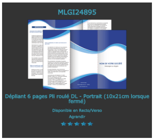 Exemplaire de prospectus personnalisable sur notre site d'impression en ligne.