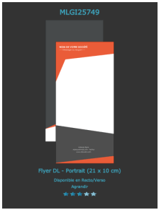 Modèle de prospectus design personnalisable sur notre site d'imprimerie en ligne.
